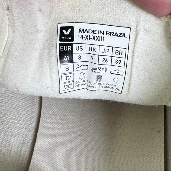 VEJA Sneaker Tennis Shoes 8 Esplar All Leather Lace Up Gray Eco Friendly Sporty - Picture 9 of 9